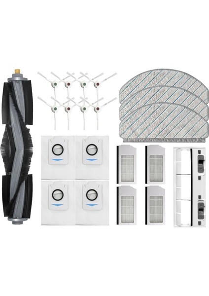 Ecovacs Robot Ana Yan Fırça Hepa Filtre Toz Torbası Paspas Bezi Için (Yurt Dışından)