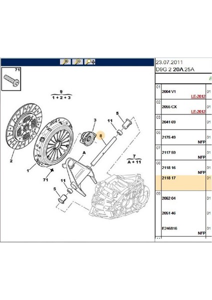 Debriyaj Çatal Pimi 406 407 C5 (211817)