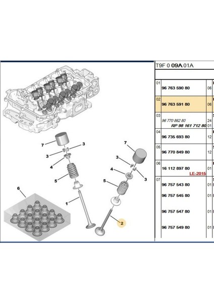 Subap Gaydı 208 301 C-Elysee 12V (G0286-9676359180) fiyatları