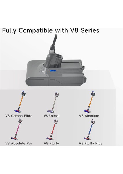 Dyson V8 Piller V8 Için V8 Pil Adaptörünü + Ön Filtre 21,6V'YI Değiştirin (Yurt Dışından)