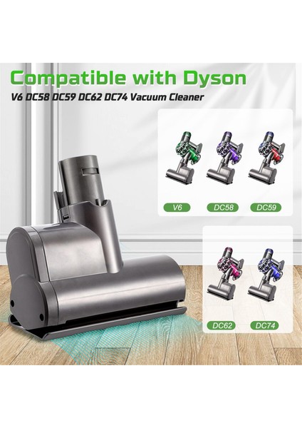 Dyson V6 DC58 DC59 DC62 DC74 Yedek Vakum Mite Temizleme Fırçası Başlığı Mini Motorlu Emiş Aleti + Temizleme Fırçası (Yurt Dışından)