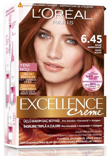 L'Oréal Paris Excellence Creme Saç Boyası - 6.45 Bakır Kahve