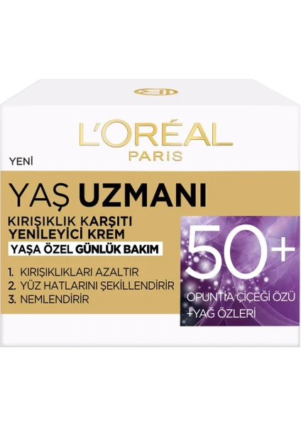 Yaş Uzmanı 50+ Yenileyici Krem 50 ml