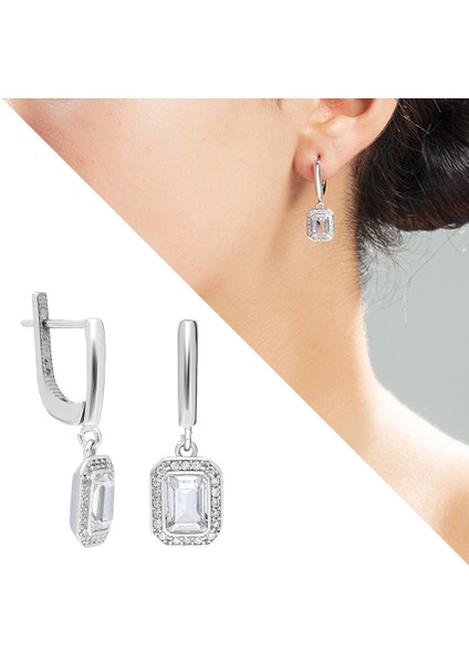 Starlight Diamond Pırlanta Montür Zarif Baget Taşlı 925 Ayar Gümüş Kadın Küpe fiyatları