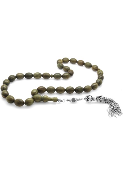 Kararmaz Metal Püsküllü Arpa Kesim Iri Boy Kolleksiyonluk Pelesenk Tesbih fiyatları