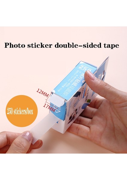 2 Kutu Stili Çift Taraflı Bant Yapışkanlı Fotoğraf Scrapbooking Diy Aksesuarları Ultra-Ince Şeffaf Etiket Bant Sihirli Tutkallı Etiket Su Geçirmez (Yurt Dışından)