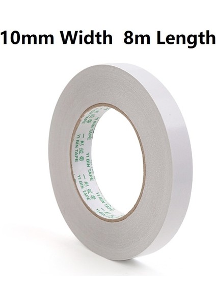10MM Genişlik Stili 8m Çift Taraflı Bant Beyaz Süper Güçlü Çift Taraflı Bant Kağıdı Güçlü Ultra Kendinden Yapışkanlı Bant (Yurt Dışından)