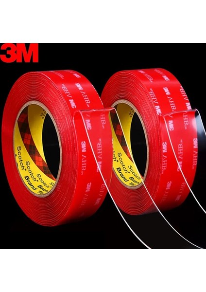 Uzunluk 3m x Genişlik 6mm Stil 3m Ofis Bandı Çift Taraflı Yapıştırıcı Şeffaf Nano Bant Güneş Yanığı Sıcaklığa Dayanıklı Güçlü Paletli Olmayan Akrilik Araba Tutkalı (Yurt Dışından) modelleri
