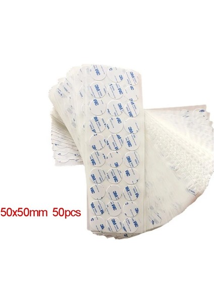 MAVI50X50MM 50 Adet Stil Yuvarlak 3m Çift Taraflı Yapışkan Bant Süper Tutkal Kendinden Yapışkanlı Film Ultra Ince Yüksek Yapışkanlı Pamuklu Dıy El Sanatları Sticker Yap (Yurt Dışından)