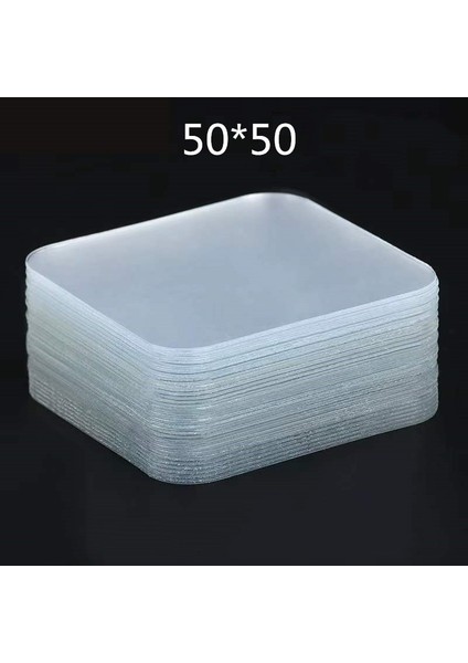 10 Adet Kare 50X50MM Tarzı Çift Taraflı Bant Süper Yapışkan Pvc Nano Şeffaf Iz Yok Akrilik Yeniden Kullanılabilir Su Geçirmez Yapıştırıcı Bekleyen Sabit Ev Gereçleri (Yurt Dışından)