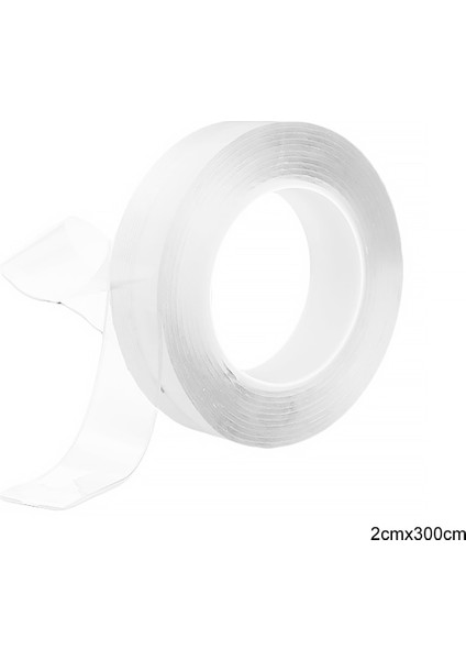 20MMX3M Stili Nano Bant Çift Taraflı Bant Şeffaf Yeniden Kullanılabilir Su Geçirmez Yapışkan Bant Temizlenebilir Ev Jel Çift Taraflı Bant (Yurt Dışından)