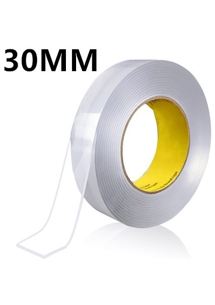 30MM-5M Tarzı Ev Yeniden Kullanılabilir Bant Yüz Süper Gadget Güçlü Traceleta Doble Cara Şeffaf Nano Tutkal Için Çift Taraflı Yapıştırıcı (Yurt Dışından)
