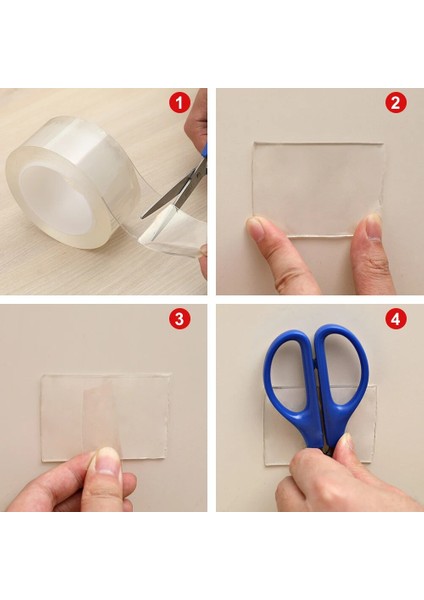30MM-5M Tarzı Ev Yeniden Kullanılabilir Bant Yüz Süper Gadget Güçlü Traceleta Doble Cara Şeffaf Nano Tutkal Için Çift Taraflı Yapıştırıcı (Yurt Dışından) fırsatları