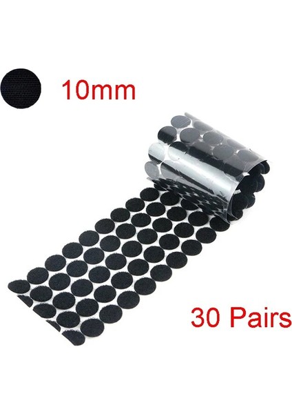 Siyah 10MM Tarzı Yapışkan Küçük Noktalara Sahip 30 Çift Yuvarlak Cırt Bant, Anne-Çocuk Çıkartmaları, Manuel Çift Taraflı Kendinden Yapışkanlı Kaymaz Bu (Yurt Dışından)