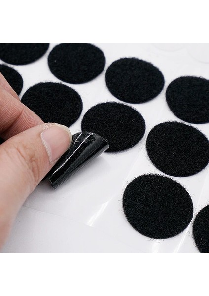 Siyah 10MM Tarzı Yapışkan Küçük Noktalara Sahip 30 Çift Yuvarlak Cırt Bant, Anne-Çocuk Çıkartmaları, Manuel Çift Taraflı Kendinden Yapışkanlı Kaymaz Bu (Yurt Dışından)