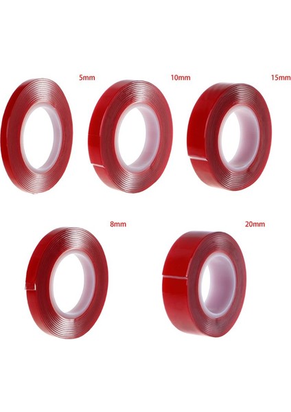 No.20 Tarzı 3m Çıkarılabilir Montaj Bandı Güçlü Yapışkan Hava Koşullarına Dayanıklı Şeffaf Etiket Yapıştır Araba Halı LCD Ekran Onarım Için Çift Taraflı (Yurt Dışından)