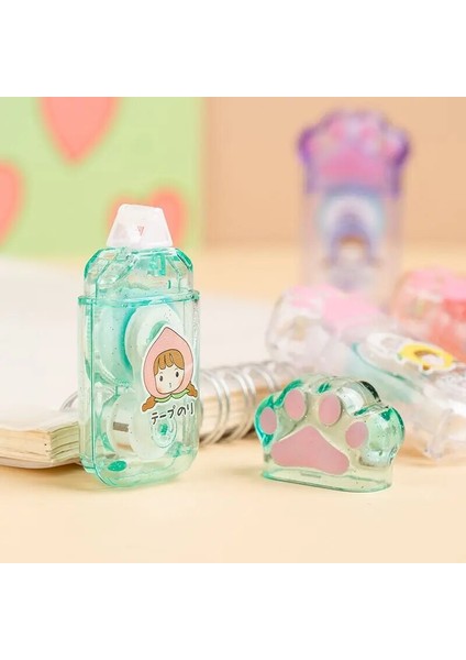 Yeşil Stil 5m Kedinin Pençe Nokta Çift Taraflı Bant Rulo Kawaii Yapıştırıcı Tutkal Dağıtıcı Okul Ofis Kırtasiye Aksesuarları (Yurt Dışından) fırsatları