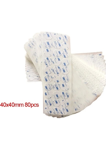 BLUE40X40MM 80PCS Tarzı Yuvarlak 3m Çift Taraflı Yapışkan Bant Süper Tutkal Kendinden Yapışkanlı Film Ultra Ince Yüksek Yapışkanlı Pamuklu Dıy El Sanatları Sticker Yap (Yurt Dışından)