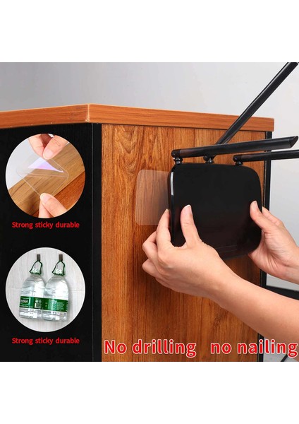 10 Adet Çap 50MM Tarzı Çift Taraflı Bant Süper Yapışkan Pvc Nano Şeffaf Iz Yok Akrilik Yeniden Kullanılabilir Su Geçirmez Yapıştırıcı Bekleyen Sabit Ev Gereçleri (Yurt Dışından)