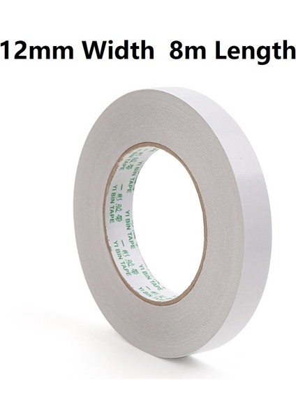 12MM Genişlik Stili Beyaz Çift Taraflı Bant Kağıt Güçlü Yapışkanlı Pamuklu Kendinden Yapışkanlı Bant Onarım Plastik Ahşap Ev Su Geçirmez Tamir Malzemeleri (Yurt Dışından)
