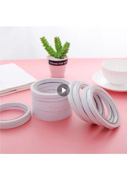 12MM Genişlik Stili Beyaz Çift Taraflı Bant Kağıt Güçlü Yapışkanlı Pamuklu Kendinden Yapışkanlı Bant Onarım Plastik Ahşap Ev Su Geçirmez Tamir Malzemeleri (Yurt Dışından) modelleri