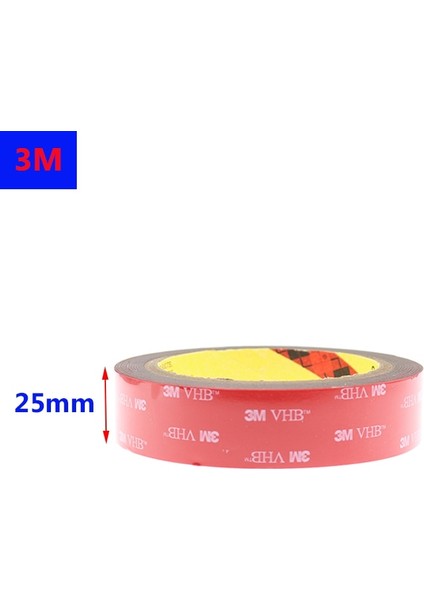 25 mm Tarzı 3m Vhb Akrilik Yapıştırıcı Çift Taraflı Köpük Bant Güçlü Yapışkan Ped Su Geçirmez Yüksek Li Yeniden Kullanılabilir Ev Araba Ofis Dekorasyonu (Yurt Dışından)