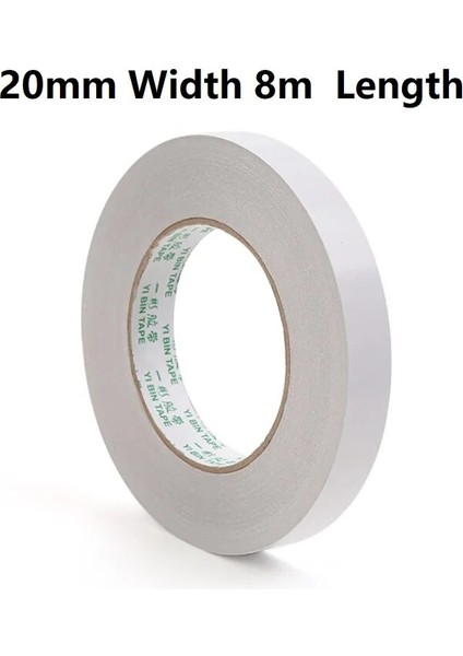 20MM Genişlik Stili Beyaz Çift Taraflı Bant Kağıt Güçlü Yapışkanlı Pamuklu Kendinden Yapışkanlı Bant Onarım Plastik Ahşap Ev Su Geçirmez Tamir Malzemeleri (Yurt Dışından)