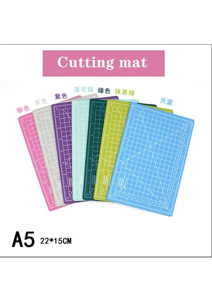 F Stili A5 22X15CM Taraflı Kesme Matı A5 Dayanıklı Kesim Pedi Patchwork Aracı Karton Kesme Aleti Kesme Tahtası Kendi Kendini Iyileştiren Kraft El Işi Kağıdı Kesme Pedi (Yurt Dışından) fiyatları