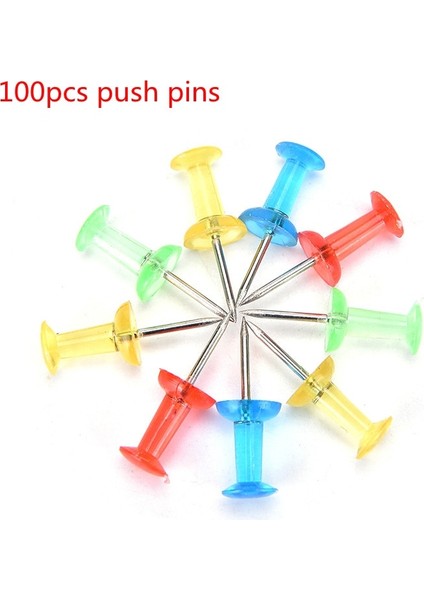 Kırmızı Stil Pcslot Renkli Raptiyeler Pu Maork Tahta Thumbtacks Putationery Butto Ofis Okul Malzemeleri (Yurt Dışından)