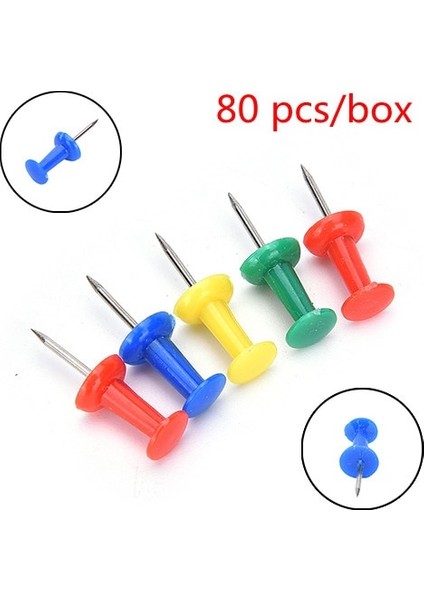 2.2x0.9x0.9cm Stili Pcslot Renkli Raptiyeler Pu Maork Tahta Thumbtacks Putationery Butto Ofis Okul Malzemeleri (Yurt Dışından)
