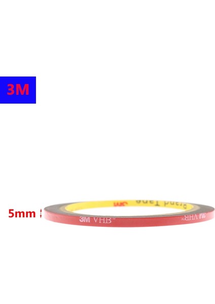 5 mm Tarzı 3m Vhb Akrilik Yapıştırıcı Çift Taraflı Köpük Bant Güçlü Yapışkan Ped Su Geçirmez Yüksek Li Yeniden Kullanılabilir Ev Araba Ofis Dekorasyonu (Yurt Dışından)