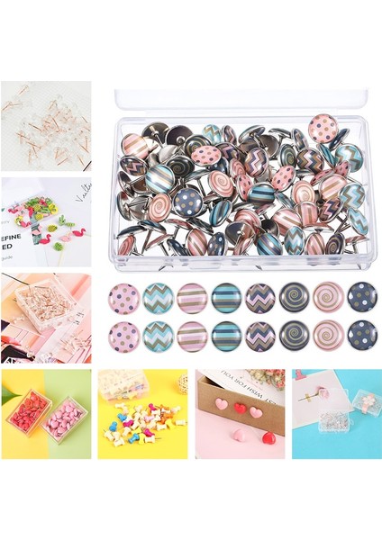 Uzunluk 10MM Tarzı Pcslot Renkli Raptiyeler Pu Maork Tahta Thumbtacks Putationery Butto Ofis Okul Malzemeleri (Yurt Dışından) fırsatları