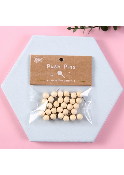 Krem Tarzı Ack Ofis ve Okul Kırtasiye Malzemeleri Ahşap Yuvarlak Çizim Dünya Haritası Için Puute Dekoratif Başparmak Zımbaları (Yurt Dışından)