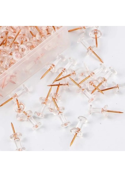No.1 Tarzı Et Plastik Şeffaf Gül Altın Pu Başparmak Raptiye Kurulu Çizim Fotoğraf Duvar Çivileri Ofis Okul Malzemeleri (Yurt Dışından) fiyatları