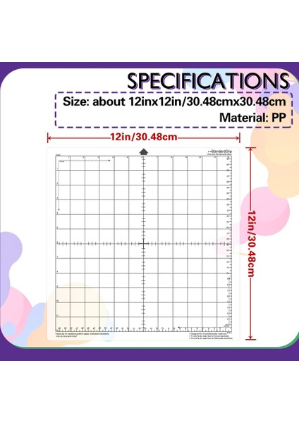 3 Adet Stil Youngınk Silhouette Cameo Için Kesme Matı [standart Tutuş, Inç] Yapıştırıcı ve Yapışkan Kaymaz Esnek Izgaralı Kesim Paspasları (Yurt Dışından) modelleri
