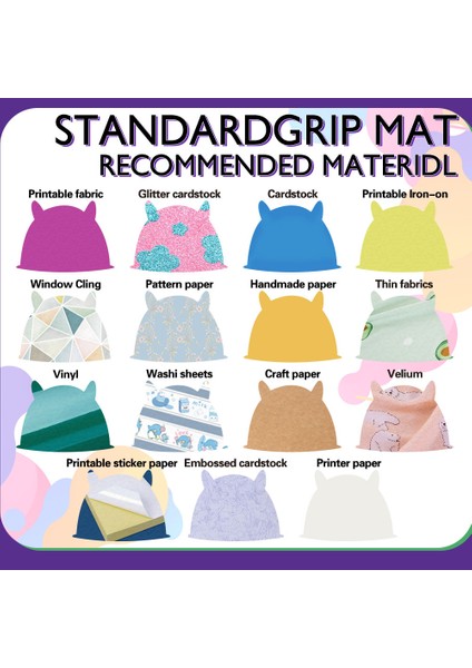 3 Adet Stil Youngınk Silhouette Cameo Için Kesme Matı [standart Tutuş, Inç] Yapıştırıcı ve Yapışkan Kaymaz Esnek Izgaralı Kesim Paspasları (Yurt Dışından) indirimleri