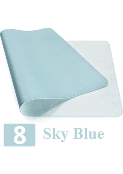 Gök Mavisi Tarzı 40X30 cm Klavye Pedleri Deri Mouse Pad Dizüstü Bilgisayar Pedleri Büyük Boy Oyun Düz Renk Mouse Pad Ofis Yazı Masası Pedleri Su Geçirmez Mouse Pedleri (Yurt Dışından)