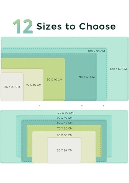 Gök Mavisi Tarzı 40X30 cm Klavye Pedleri Deri Mouse Pad Dizüstü Bilgisayar Pedleri Büyük Boy Oyun Düz Renk Mouse Pad Ofis Yazı Masası Pedleri Su Geçirmez Mouse Pedleri (Yurt Dışından)