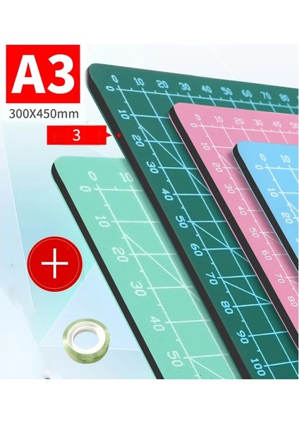 Koyu Yeşil Stil A3 Mat ve Aletler Pvc Kesme Pedi A3 Büyük Manuel Ped Yazma Test Kağıdı Çizim Güzellik Diy Modeli Kauçuk Conta Kendi Kendini Onaran Masaüstü Oyma Pedi (Yurt Dışından)