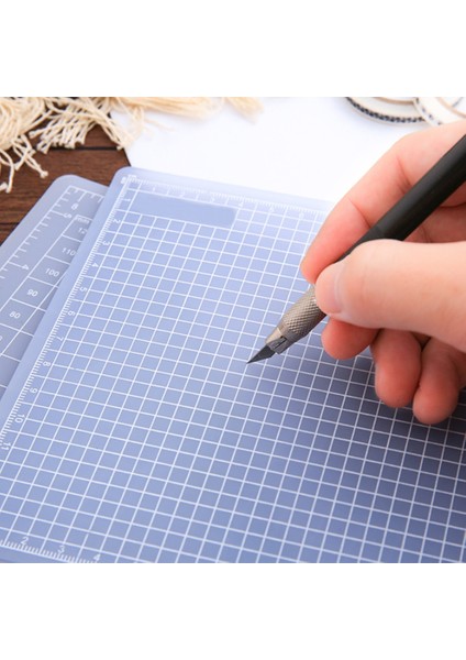 15X10CM Tarzı Çok Boyutlu Saydam Pvc Kesme Matı Patchwork Kesim Pedi Araçları Dayanıklı Dıy El Yapımı Kendinden Iyileşen Kesme Plakası Oyma Sanatı Aracı (Yurt Dışından)