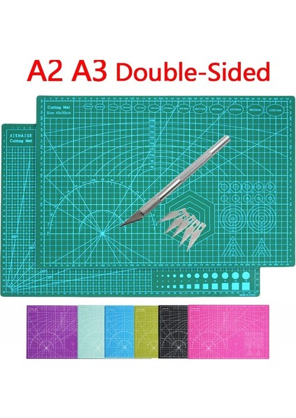 A3 Matcha Stili A2 A3 Renkli Çok Işlevli Pvc Kendi Kendini Iyileştiren Kesme Matı Kesme Tablası Tahta Kesim Kağıt Kesici Bıçağı Dıy Zanaat Araçları Ofis Malzemeleri (Yurt Dışından)