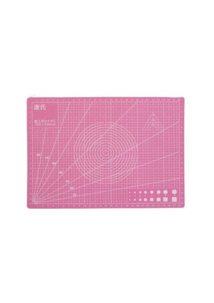 Pembe Stil A4 Çift Taraflı Bir Kesme Matı Izgara Hattı Kendi Kendini Iyileştiren Tezgah Patchwork Kesim Pedi Dıy Bıçak Oyma Deri Kesme Tahtası (Yurt Dışından)