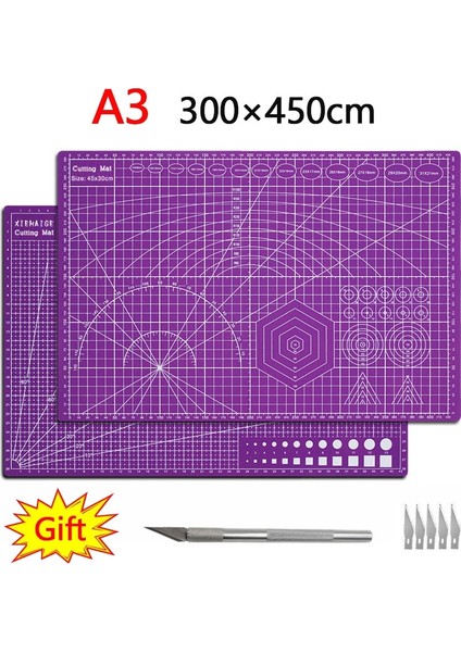 A3 Mor Tarzı A2 A3 Renkli Çok Işlevli Pvc Kendi Kendini Iyileştiren Kesme Matı Kesme Tablası Tahta Kesim Kağıt Kesici Bıçağı Dıy Zanaat Araçları Ofis Malzemeleri (Yurt Dışından)