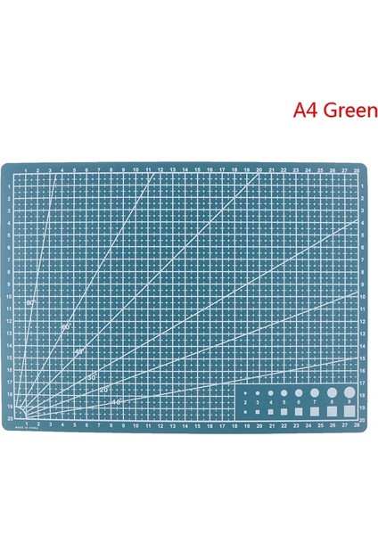 A4 Yeşil Stil A4 A5 Pp Çift Taraflı Izgara Çizgileri Kesme Tahtası Mat Kendiliğinden Iyileşen Kesme Pedi Dıy 30*22CM(A4)*15CM(A5) (Yurt Dışından)
