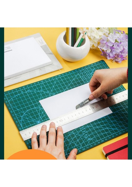 Mavi Stil A3 450MM-300MM Cricut A3 A4 A5 Kesme Paspasları Pvc Dikdörtgen Izgara Çizgileri Kendinden Şifa Kurulu Aracı Kumaş Deri Kağıt El Sanatları Dıy Araçları Plaka Pedi Sanat (Yurt Dışından)