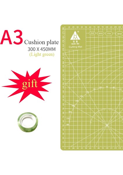 Sarı Stil A3 Paspas A3 Kesme Paspasları Yastık Tahtası Büyük El Yazısı Test Kağıdı Çizim Güzellik Workbeölçekleme Modeli Kauçuk Conta Oyma Tahtası Dıy (Yurt Dışından)