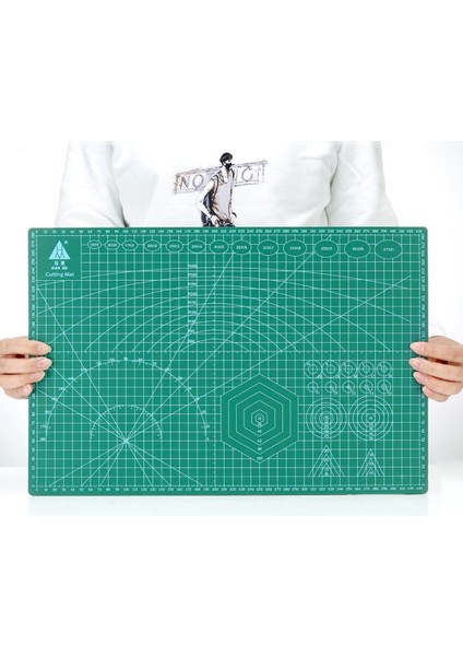 Siyah Stil A4 A2 Kesme Tahtası 60 * 45CM Izgara Çizgisi Kendiliğinden Iyileşen Kesme Tahtası Craft Kartı Çok Renkli Çift Taraflı Masaüstü Manuel Kesme Pedi A3 (Yurt Dışından)