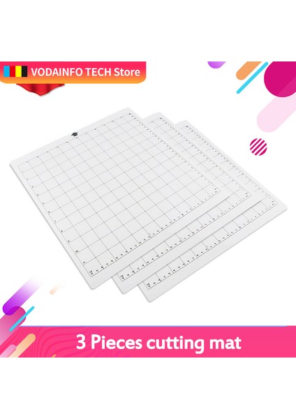 Bifeng Shop 3 Adet Tarzı 6 Adet Yedek Kesme Mat Şeffaf Yapışkan Mat, Ölçüm Izgarası ile 12 * 12-Inch Siluet Cameo Plotter Makinesi Için (Yurt Dışından)