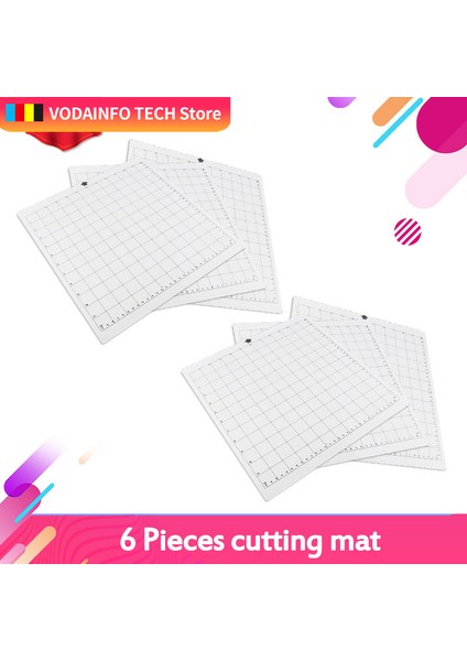 Bifeng Shop 3 Adet Tarzı 6 Adet Yedek Kesme Mat Şeffaf Yapışkan Mat, Ölçüm Izgarası ile 12 * 12-Inch Siluet Cameo Plotter Makinesi Için (Yurt Dışından)