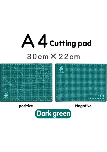 Koyu Yeşil Stil A4 A4 Pvc Kesme Tahtası Mat Patchwork Mat Kesme Mat Patchwork Aracı Manuel Diy Aracı Çift Taraflı Kendiliğinden Iyileşen Gravür Versiyonu (Yurt Dışından) fiyatları